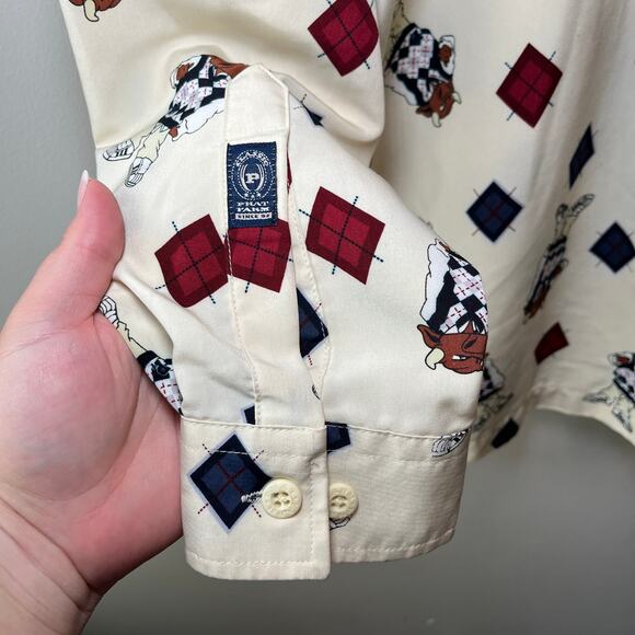 Vintage Y2K Phat Farm Men's Bull Print Long Sleeve Button Shirt Size X-Large - Picture 8 of 8